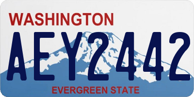 WA license plate AEY2442