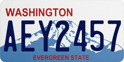 WA license plate AEY2457