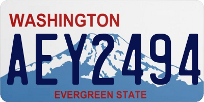 WA license plate AEY2494