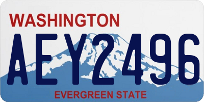 WA license plate AEY2496