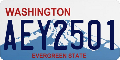 WA license plate AEY2501