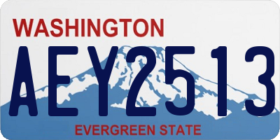 WA license plate AEY2513