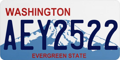 WA license plate AEY2522