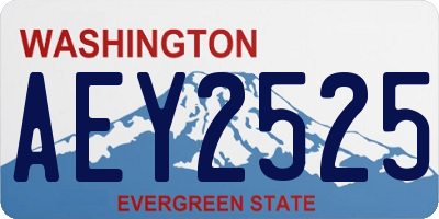 WA license plate AEY2525