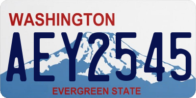 WA license plate AEY2545