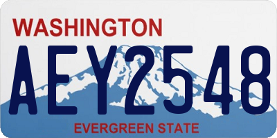 WA license plate AEY2548