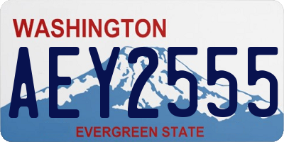 WA license plate AEY2555