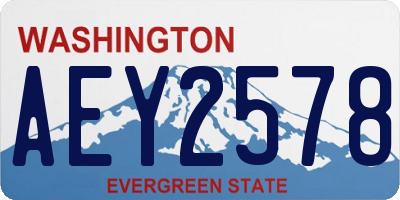 WA license plate AEY2578