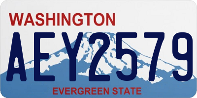 WA license plate AEY2579