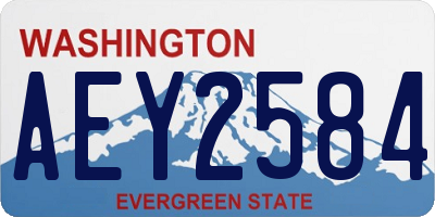 WA license plate AEY2584