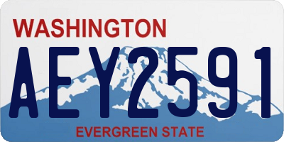 WA license plate AEY2591