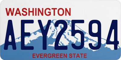 WA license plate AEY2594