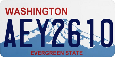 WA license plate AEY2610
