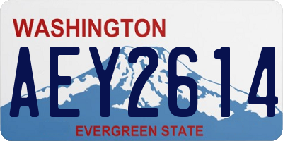 WA license plate AEY2614