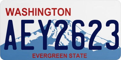 WA license plate AEY2623