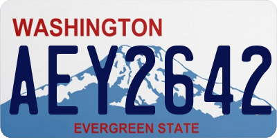WA license plate AEY2642