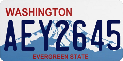 WA license plate AEY2645