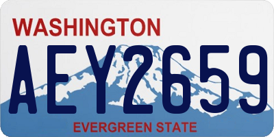 WA license plate AEY2659