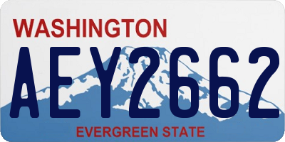 WA license plate AEY2662