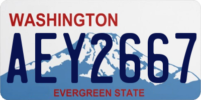 WA license plate AEY2667