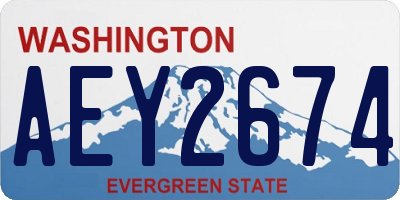 WA license plate AEY2674