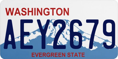 WA license plate AEY2679