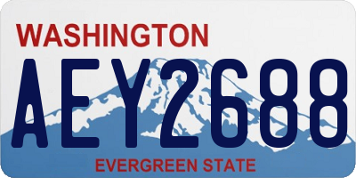WA license plate AEY2688