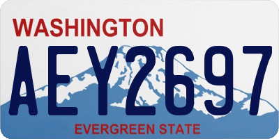 WA license plate AEY2697
