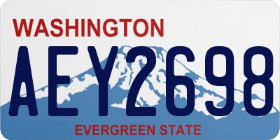 WA license plate AEY2698