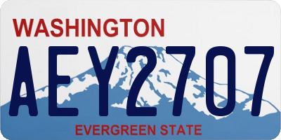WA license plate AEY2707
