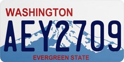 WA license plate AEY2709