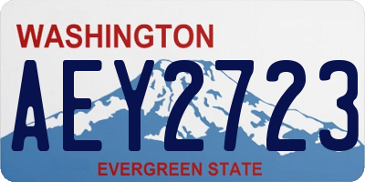 WA license plate AEY2723