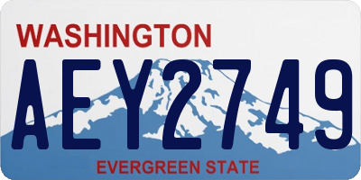 WA license plate AEY2749