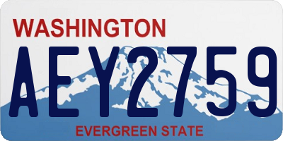 WA license plate AEY2759