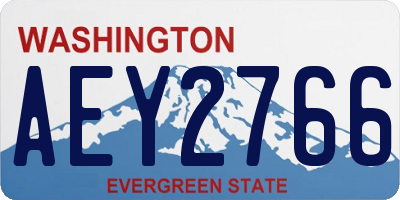 WA license plate AEY2766