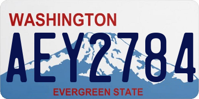 WA license plate AEY2784