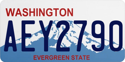 WA license plate AEY2790