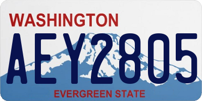 WA license plate AEY2805