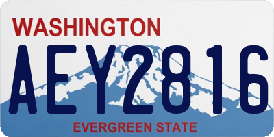WA license plate AEY2816