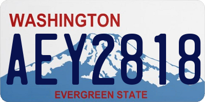 WA license plate AEY2818