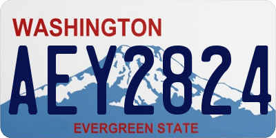 WA license plate AEY2824
