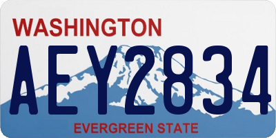 WA license plate AEY2834