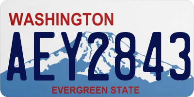 WA license plate AEY2843