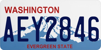 WA license plate AEY2846