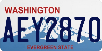 WA license plate AEY2870