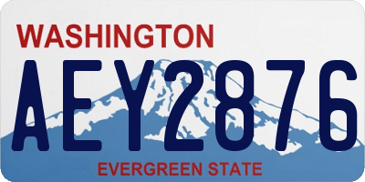 WA license plate AEY2876