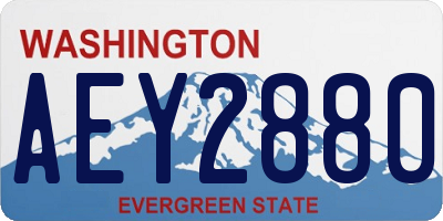 WA license plate AEY2880