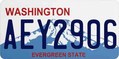 WA license plate AEY2906