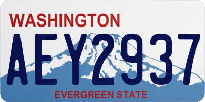 WA license plate AEY2937