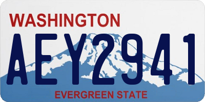 WA license plate AEY2941